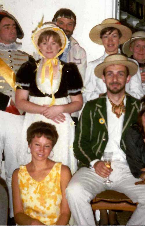 Back row: (Debbie’s partner Rik), Nigel Clubb, (Nigel’s partner Clare). Centre: Debbie, Jon Front: Barbara