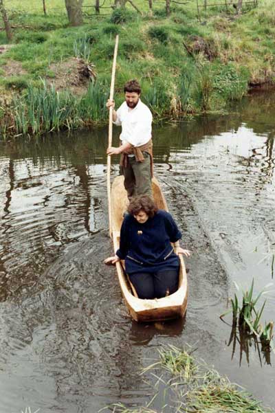 Clapton logboat launch
